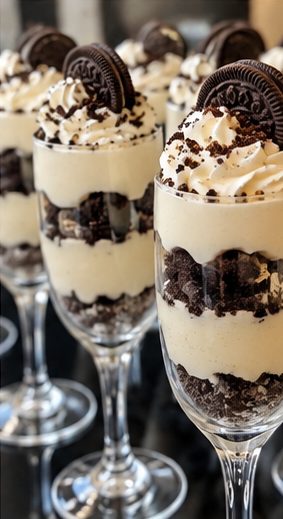 Cookies and cream dessert cups